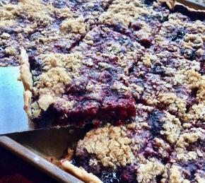 Easy Three-Berry Crumble Slab Pie Photo