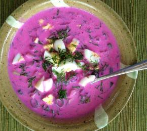 Lithuanian Šaltibarščiai (Cold Beet Soup) Photo