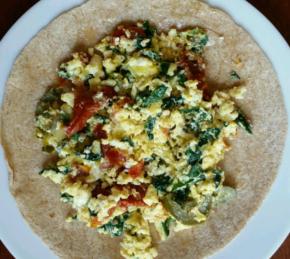 Spinach Feta Egg Wrap Photo