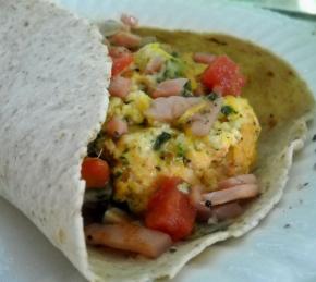 Egg Pesto Breakfast Wrap Photo