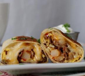 Carne Asada Breakfast Burrito Photo