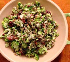 Bacon Broccoli Salad with Raisins and Sunflower Seeds Photo