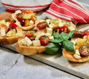 Bruschetta with Mozzarella Photo