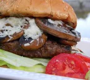 Grilled Mushroom Swiss Burgers Photo