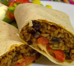 Black Bean and Rice Burritos Photo