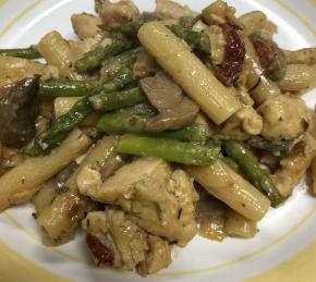 Marsala Cream Chicken with Asparagus Photo