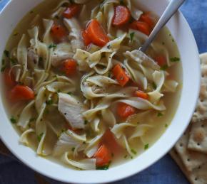 Homemade Roasted Chicken Noodle Soup Photo