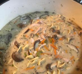 Creamy Chicken Egg Noodle Soup Photo