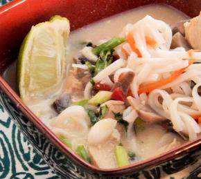 Thai Coconut Chicken Soup (Noodle Bowl) Photo