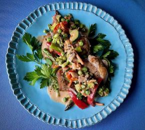 One-Pan Creamy Parmesan Chicken and Vegetables Photo