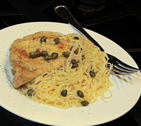 Chicken Piccata with Angel Hair Pasta Photo