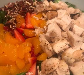 Grilled Chicken Salad with Seasonal Fruit Photo