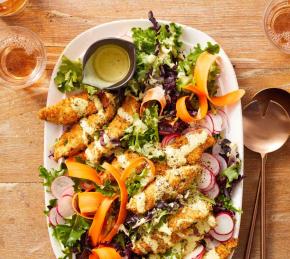 Crispy Chicken Salad with Yummy Honey Mustard Dressing Photo