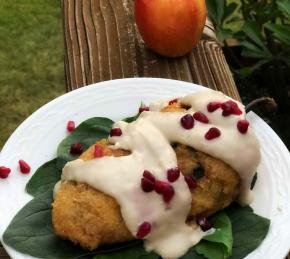 Squash Blossom Chile Relleno with Walnut Cream Sauce Photo