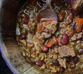 Slow-Cooked Stew Meat Chili Photo