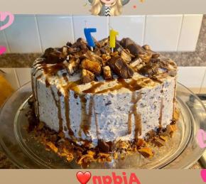 Chocolate Candy Bar Cake Photo