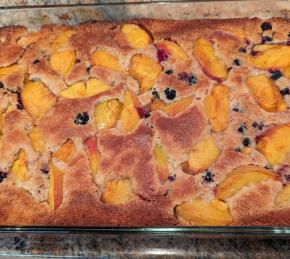 Peach and Blackberry Cobbler Photo