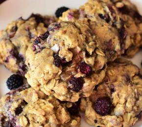 Almond-Oatmeal Cookies with Black Raspberries Photo