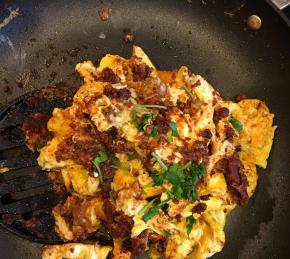 Scrambled Eggs with Chorizo Photo