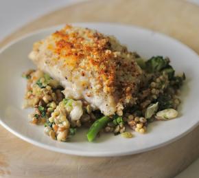 Baked Halibut with Crispy Panko Photo