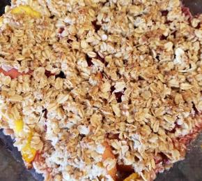 Peach and Raspberry Crumble Photo