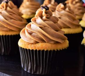 Vanilla Bean Cupcakes with Espresso Frosting Photo