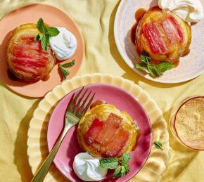 Rhubarb Upside-Down Cupcakes Photo