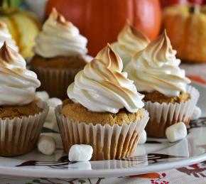 Sweet Potato Cupcakes with Toasted Marshmallow Frosting Photo