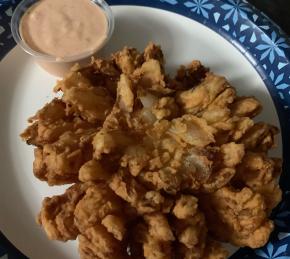 Blooming Onion and Dipping Sauce Photo