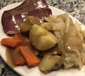 Corned Beef and Cabbage with Guinness®-Dijon Gravy Photo