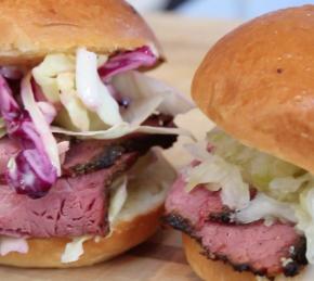 Smoked Corned Beef Sandwiches with Coleslaw Photo