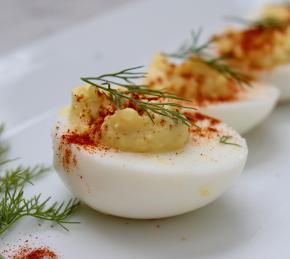 Bread and Butter Pickle Deviled Eggs Photo