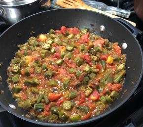 Okra with Tomatoes Photo