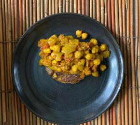 Indian Chole Aloo Tikki Photo