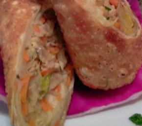 Jerk Chicken Egg Rolls with Mango-Habanero Sauce Photo