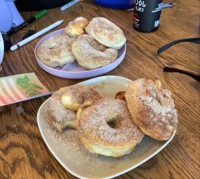 Air Fryer Cinnamon-Sugar Doughnuts Photo