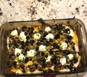 Layered Chicken and Black Bean Enchilada Casserole Photo