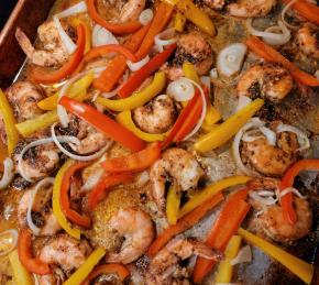 Sheet Pan Shrimp Fajitas Photo