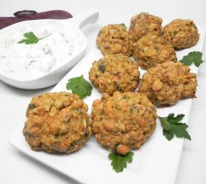 Spicy Baked Falafel with Tzatziki Photo