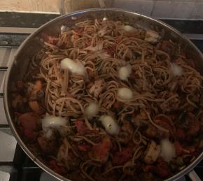 Fresh Tomato Shrimp Pasta Photo