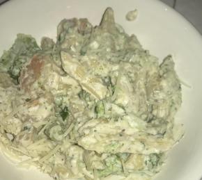 Ricotta Fettuccine Alfredo with Broccoli Photo