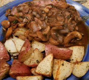 Flank Steak with Mushroom Sauce Photo