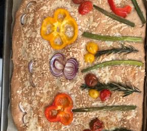 Decorated Focaccia Bread Photo