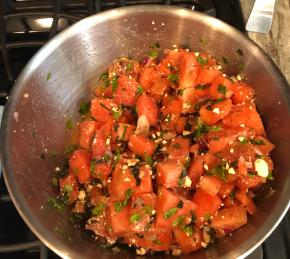 Herb Watermelon Feta Salad Photo