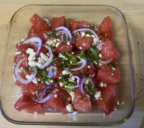 Watermelon Cucumber Salad Photo