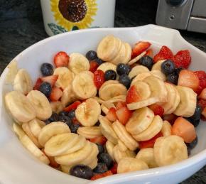 Red, White, and Blueberry Fruit Salad Photo