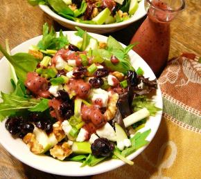 Green Apple Salad With Blueberries, Feta, and Walnuts Photo