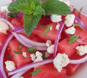 Watermelon and Blue Cheese Salad Photo