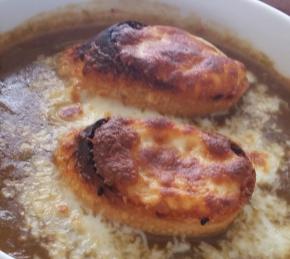 French Onion Soup with Homemade Beef Stock Photo