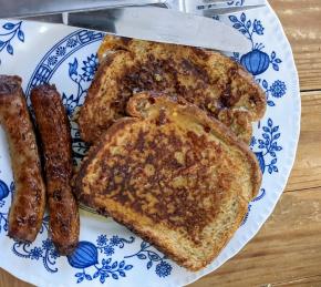 Feta Cheese French Toast with Spiced Honey Syrup Photo